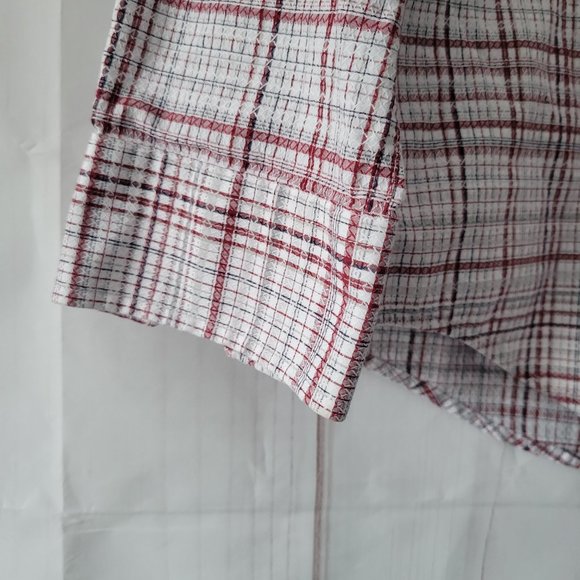 Taso Elba Men’s XL Button Front 100% Textured Cotton Long Sleeve Shirt, EUC - Picture 2 of 11